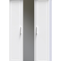 Crowndale Kent 3 Door White Ash and Modern Oak Mirror Wardrobe - Wilko - thumbnail 3