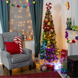 The Christmas Workshop Green Slim Line Christmas Tree 6ft - Wilko - thumbnail 4