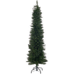 The Christmas Workshop Green Slim Line Christmas Tree 6ft - Wilko - thumbnail 1