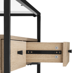 tectake 2 Drawer Light Wood Oak Sonoma Maidenhead Sideboard - Size: 50.5 x 41.5 x 121.5cm - Brown - Wilko - thumbnail 7