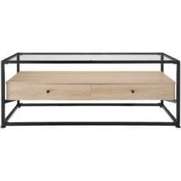 tectake 2 Drawer Light Wood Oak Sonoma Maidenhead Sideboard - Size: 50.5 x 41.5 x 121.5cm - Brown - Wilko - thumbnail 4