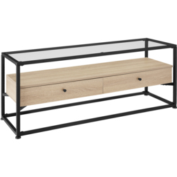 tectake 2 Drawer Light Wood Oak Sonoma Maidenhead Sideboard - Size: 50.5 x 41.5 x 121.5cm - Brown - Wilko - thumbnail 3