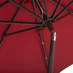 Outsunny Red 24 LED Crank and Tilt Parasol 2.75m - Size: 2.75 x 2.75 x 2.33cm - Wilko - thumbnail 4