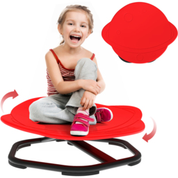 Tommy Toys Red Kids Planet Shaped Swivel Sensory Spinning Chair - Size: 23 x 50 x 54cm - Wilko - thumbnail 3