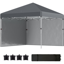 Outsunny 3 x 3m Grey Pop Up Gazebo - Size: 26 x 21.5 x 118cm - Wilko - thumbnail 3