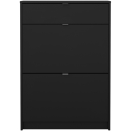 Florence 2 Door Single Drawer Matt Black Shoe Cabinet - Furniture To Go - Wilko - thumbnail 3