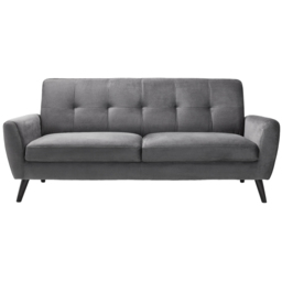 Julian Bowen Monza 3 Seater Dark Grey Velvet Sofa - Wilko - thumbnail 4