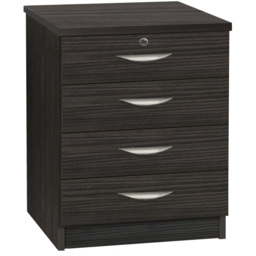 R White Cabinets 4 Drawer Black Chest of Drawers - Wilko - thumbnail 3