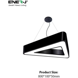 ENER-J Cool White LED 36W 6500K Hollow Triangle Geometric Pendant Light - Size: 80 x 10 x 5cm - ENERJ - Wilko - thumbnail 6