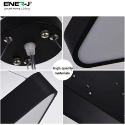 ENER-J Cool White LED 36W 6500K Hollow Triangle Geometric Pendant Light - Size: 80 x 10 x 5cm - ENERJ - Wilko - thumbnail 4