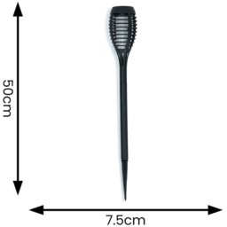 ValueLight Set of 6 Flame Effect Black Outdoor Solar Spike Light - Size: 50 x 7.5 x 7.5cm - ValueLights - Wilko - thumbnail 6