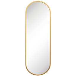 MirrorOutlet The Vultus Gold Metal Double Arched Garden Wall Mirror 180 x 60cm - Size: 180 x 60 x 3cm - Wilko