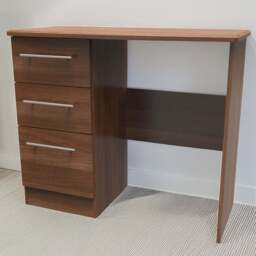 Crowndale Sherwood 3 Drawer Noche Walnut Vanity Unit - Size: 41.5 x 95 x 79.5cm - Brown - Wilko - thumbnail 1