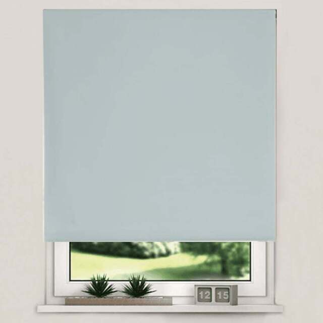 New EdgeBlinds Thermal Blackout Roller Blinds Duck Egg 110cm - Size: W 110cm x D 165cm - Blue - New Edge Blinds - Wilko - image 1