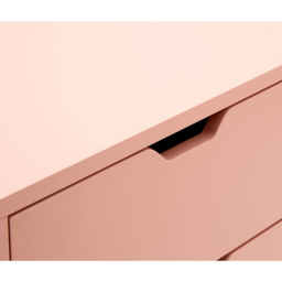 GFW Nyborg 2 Drawer Coral Pink Bedside Table - Wilko - thumbnail 7