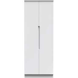 Crowndale Milan 2 Door Gloss White Tall Double Wardrobe - Wilko - thumbnail 3
