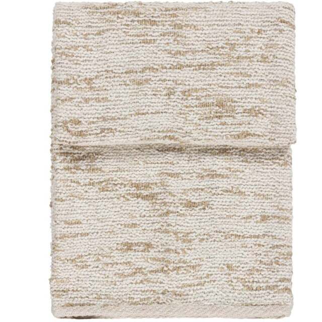 Yard Heath Natural Cotton Tasselled Throw 130 x 180cm - Size: 180 x 130cm - Cream - Yard Living - Wilko - image 1