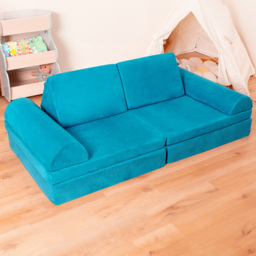 Costway Green Kids Modular Convertible Sofa Playset 6 Piece - Size: 91 x 40 x 39cm - Wilko - thumbnail 1