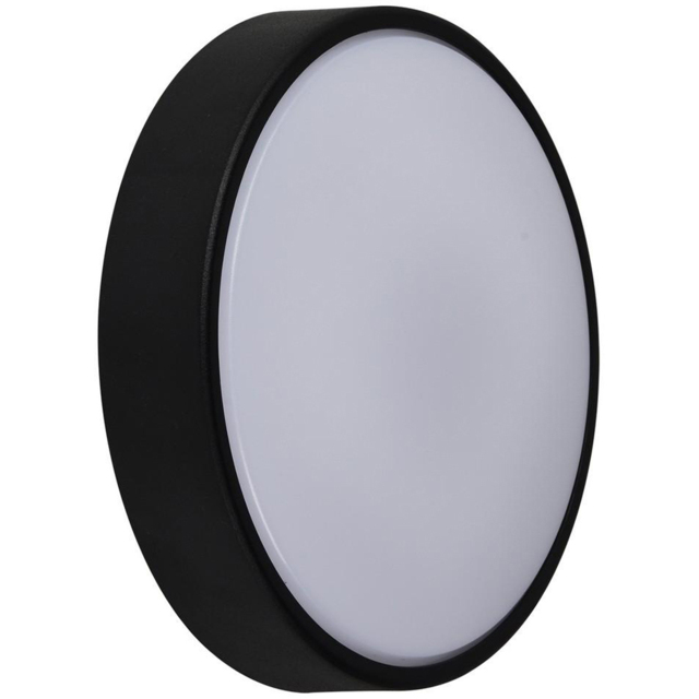 Nordlux Oliver Black Round Outdoor Wall Light with Replaceable Covers - Size: 19.5 x 19.5 x 5.8cm - Wilko - image 1