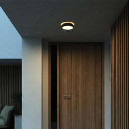 Nordlux Oliver Black Round Outdoor Wall Light with Replaceable Covers - Size: 19.5 x 19.5 x 5.8cm - Wilko - thumbnail 3