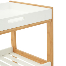 Premier Housewares Nostra 3 Tier Shelf Unit with Wheels - Size: 46 x 35 x 74cm - White - Wilko - thumbnail 5