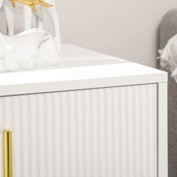 Portland 3 Drawer White Chest of Drawers - Wilko - thumbnail 4