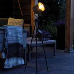 Luxform Leipzig LED Solar Garden Studio Tripod - Size: 80 x 40 x 40cm - Brown - Wilko - thumbnail 3