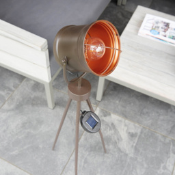 Luxform Leipzig LED Solar Garden Studio Tripod - Size: 80 x 40 x 40cm - Brown - Wilko - thumbnail 4