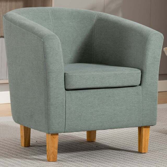 Artemis Home Millie Duck Egg Fabric Accent Chair - Size: Single - Wilko - image 1