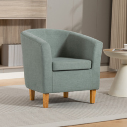 Artemis Home Millie Duck Egg Fabric Accent Chair - Size: Single - Wilko - thumbnail 5