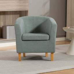 Artemis Home Millie Duck Egg Fabric Accent Chair - Size: Single - Wilko - thumbnail 4