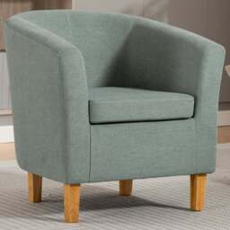 Artemis Home Millie Duck Egg Fabric Accent Chair - Size: Single - Wilko - thumbnail 1