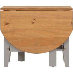Seconique Santos Single Shelf Drop Leaf Grey Distressed Waxed Pine Coffee Table - Wilko - thumbnail 5