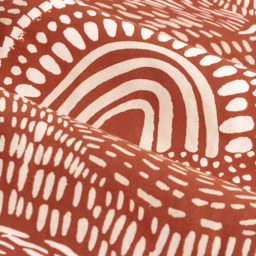 Hoem Nola Chestnut Abstract Eyelet Curtains 117 x 183cm - Size: W 117 x D 183cm - Red - Wilko - thumbnail 5