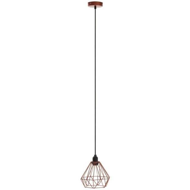 Premier Housewares Bartol Copper Metal Wire Pendant Light - Size: 20 x 20 x 115cm - Brown - Wilko - image 1