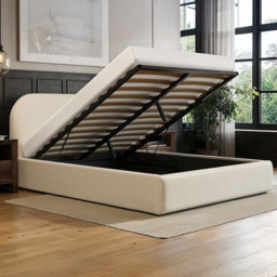 Flair Alba Double Cream Boucle Ottoman Bed - Wilko - thumbnail 5