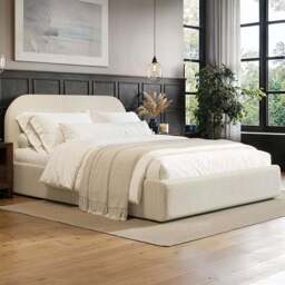 Flair Alba Double Cream Boucle Ottoman Bed - Wilko