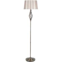 Pacific Lifestyle Jenna Antique Brass Metal Twist Floor Lamp - Gold - Wilko - thumbnail 1