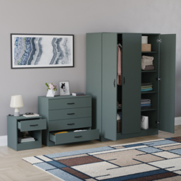 VIDA DESIGNS Riano Green 3 Piece Bedroom Furniture Set - Jasper Green - Wilko - thumbnail 6