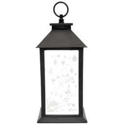 Shatchi Black LED Lantern Christmas Decoration - Size: 30 x 14 x 14cm - Wilko - thumbnail 4