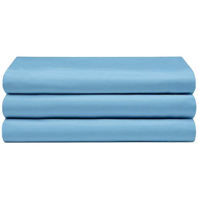 Serene Single Sky Blue Flat Bed Sheet - Wilko - image 1