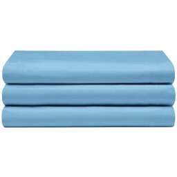 Serene Single Sky Blue Flat Bed Sheet - Wilko - thumbnail 1
