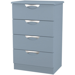 Crowndale Camden 4 Drawer Denim Blue Midi Chest of Drawers Ready Assembled - Wilko - thumbnail 4