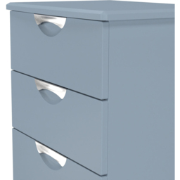 Crowndale Camden 4 Drawer Denim Blue Midi Chest of Drawers Ready Assembled - Wilko - thumbnail 6
