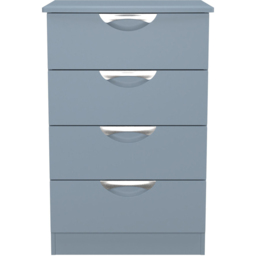Crowndale Camden 4 Drawer Denim Blue Midi Chest of Drawers Ready Assembled - Wilko - thumbnail 3