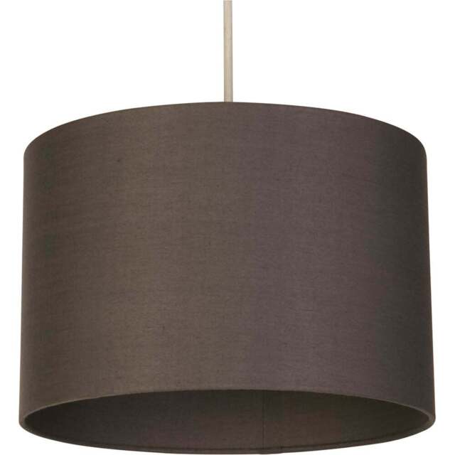 Lighting Collection Kaia Grey Drum Ceiling Shade - Size: 20 x 30 x 30cm - Wilko - image 1