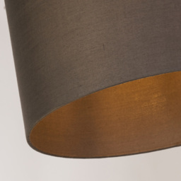 Lighting Collection Kaia Grey Drum Ceiling Shade - Size: 20 x 30 x 30cm - Wilko - thumbnail 5