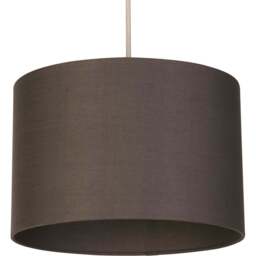 Lighting Collection Kaia Grey Drum Ceiling Shade - Size: 20 x 30 x 30cm - Wilko - thumbnail 1