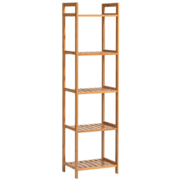 Living and Home 5 Shelf Natural Small Bookshelf - Brown - Wilko - thumbnail 3