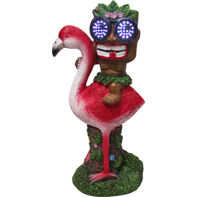 Tiki and Flamingo Garden Ornament - Wilko - image 1